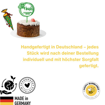 Cake Topper Einschulung Personalisiert – Regenbogen mit Name