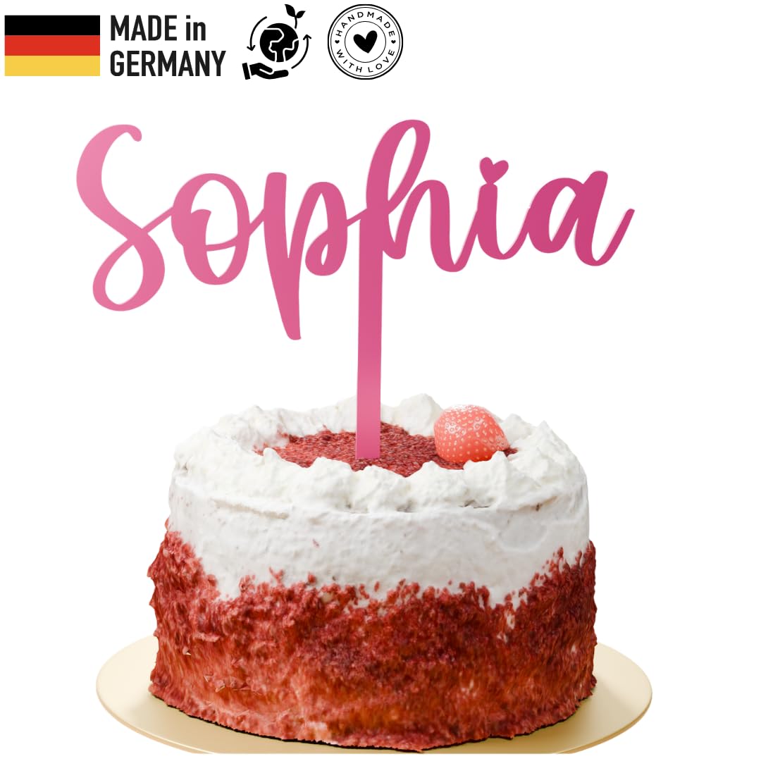 Cake Topper Name Personalisiert – Tortendeko Geburtstag, Hochzeit, Taufe