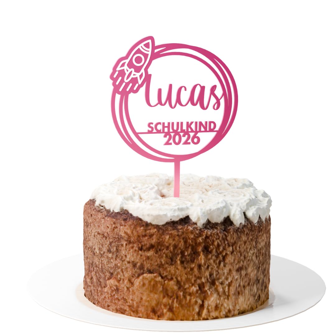 Einschulung Cake Topper "Raketen" Personalisiert - Happy Bumblebee