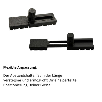 2 Stück Parallelgleislehre Fixierer für Gleise H0 einstellbar Gleisabstandslehre