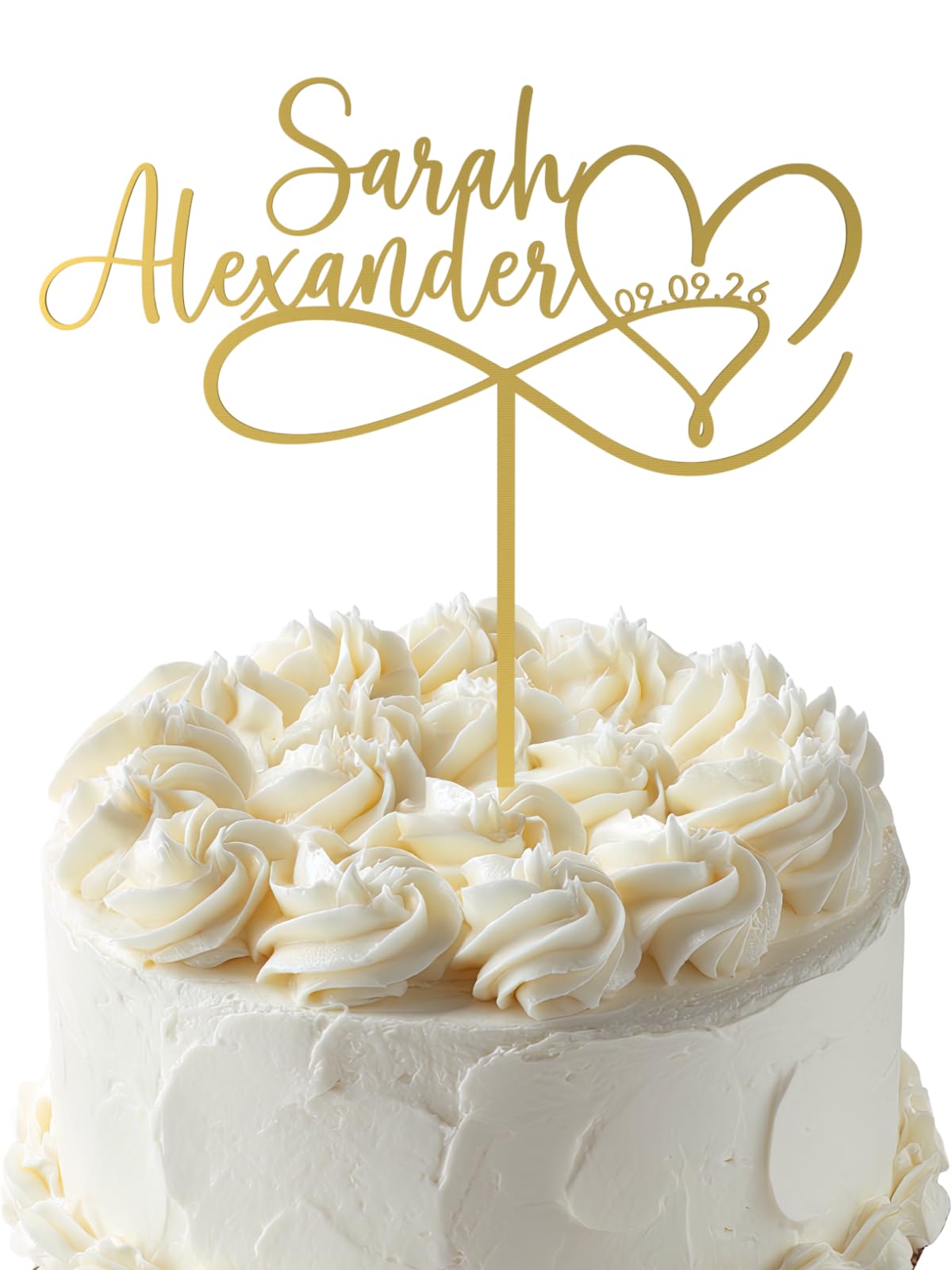 Cake Topper Hochzeit Herz Unendlich - Hauptbild