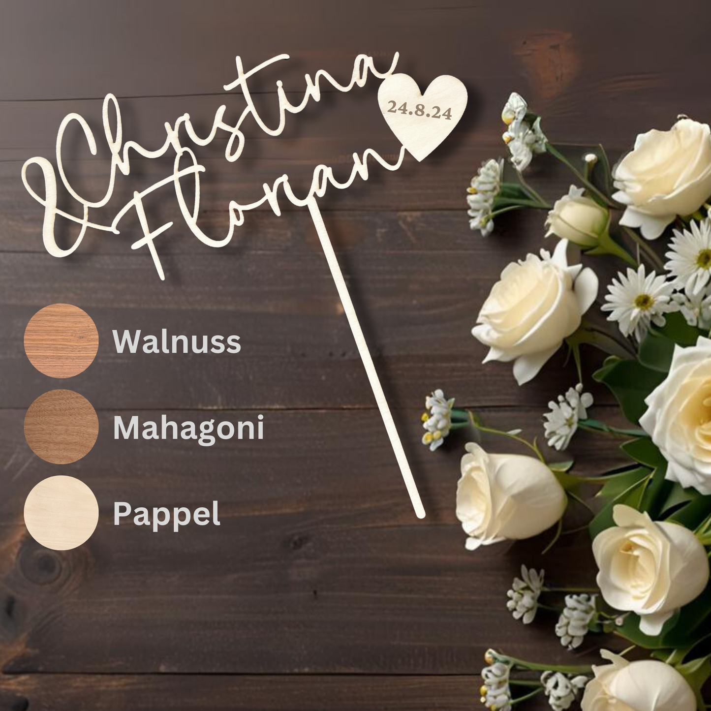 Variante 12 Cake Topper Hochzeit - Ansicht 6