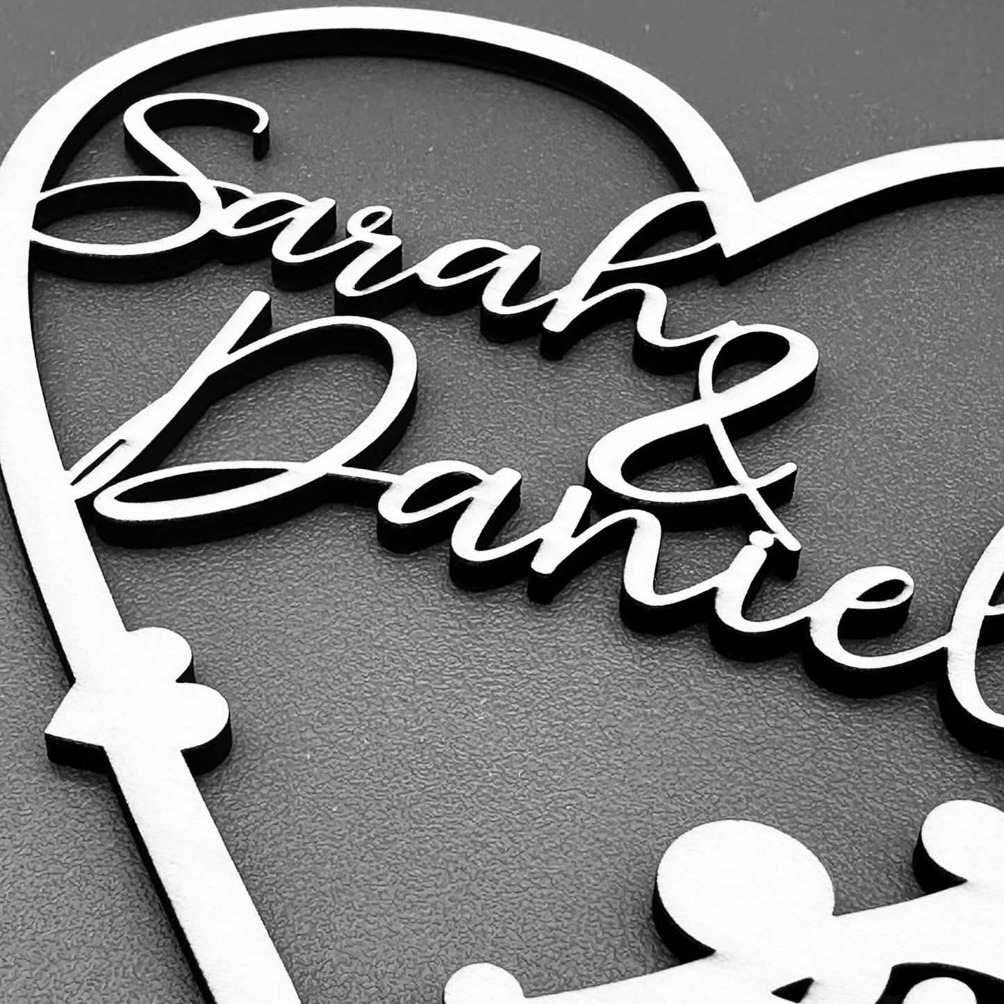 Cake Topper Hochzeit Personalisiert - (Herztopper Mit Namen)