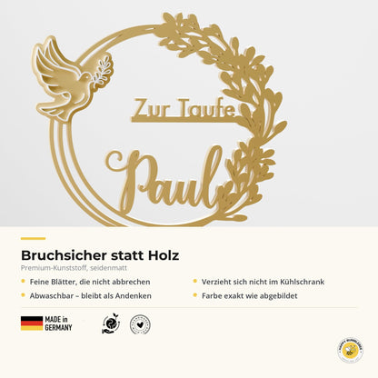 Taufe Cake Topper "Kerze" Personalisiert - Happy Bumblebee