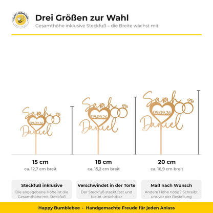 Cake Topper Hochzeit Herz Unendlich - Ansicht 8