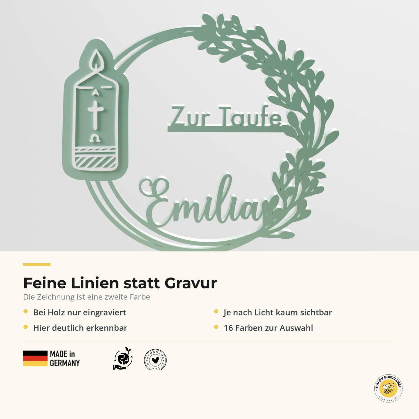 Cake Topper Kommunion & Taufe Personalisiert – Fisch mit Name