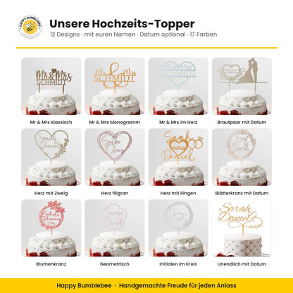 Cake Topper Hochzeit Herz Unendlich - Ansicht 9