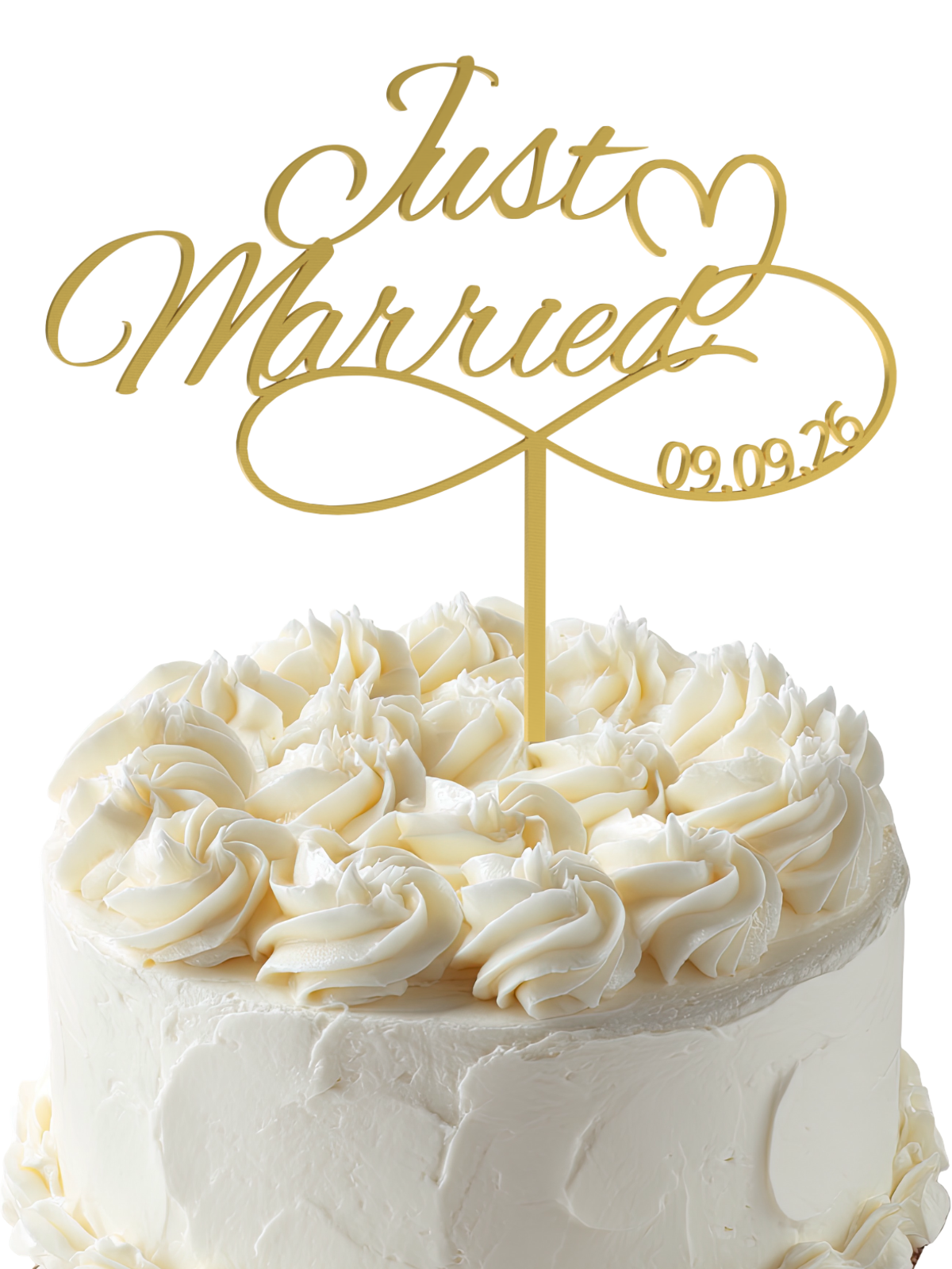 Hochzeit Cake Topper "Unendlichkeitszeichen mit Datum" Personalisiert - Happy Bumblebee