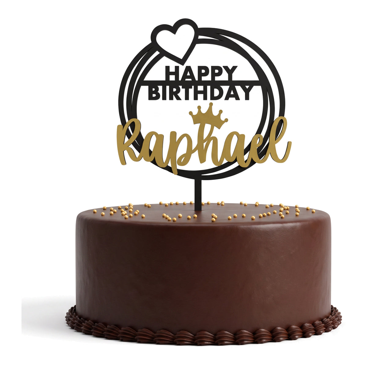 Geburtstag Cake Topper Happy Birthday mit Herz Hauptbild