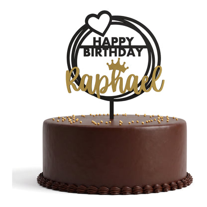Geburtstag Cake Topper Happy Birthday mit Herz Hauptbild