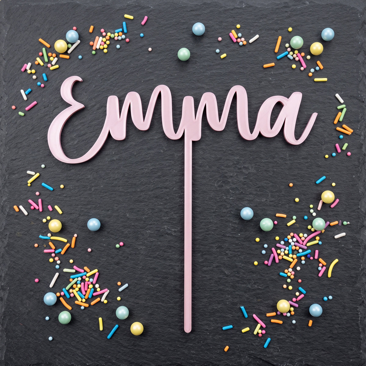Cake Topper Name Geburtstag Hochzeit Taufe Flatlay