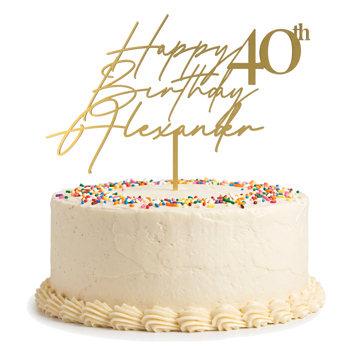 Geburtstag Cake Topper Happy Birthday Schriftzug mit Zahl Hauptbild