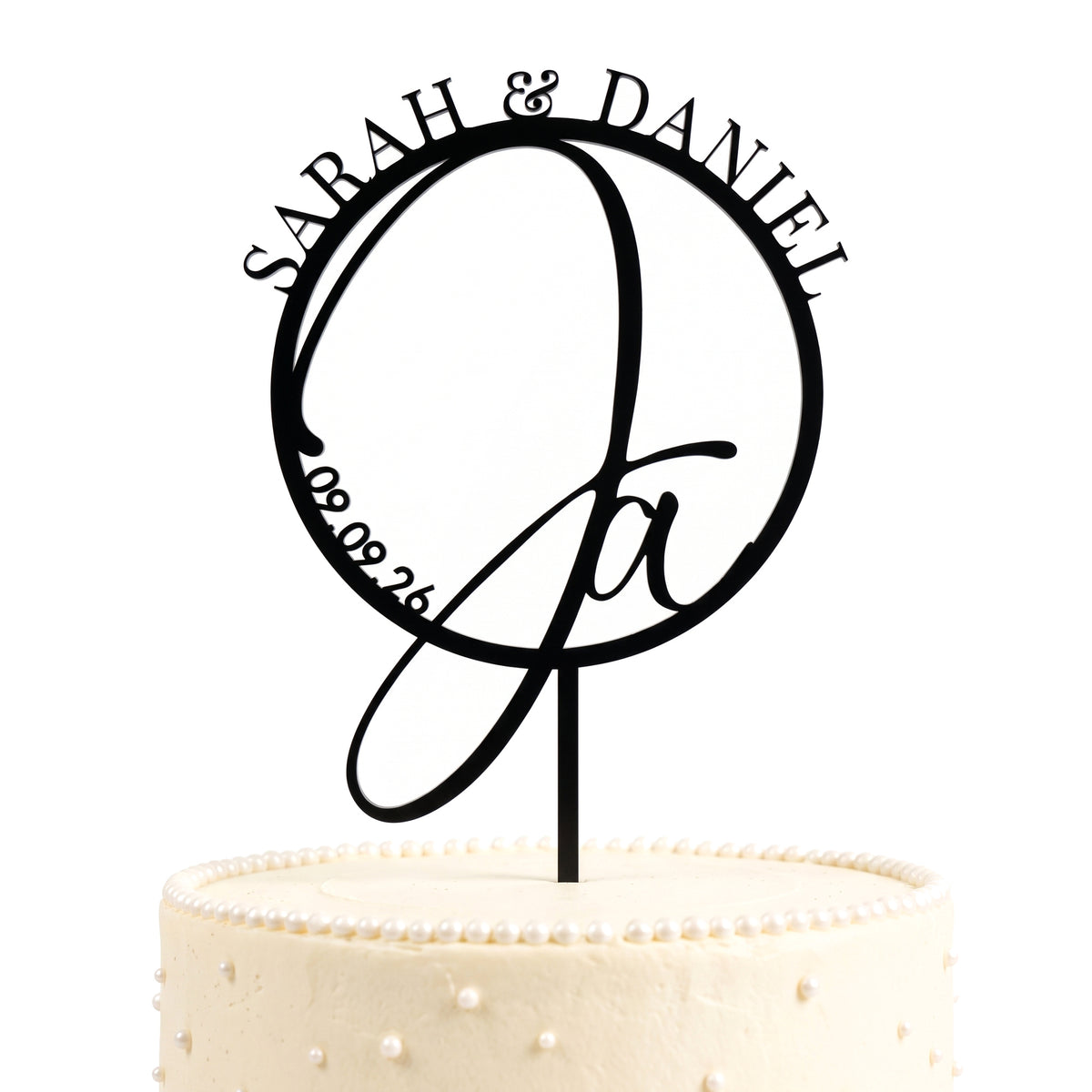 Hochzeit Cake Topper Ja-Wort im Kreis Hauptbild