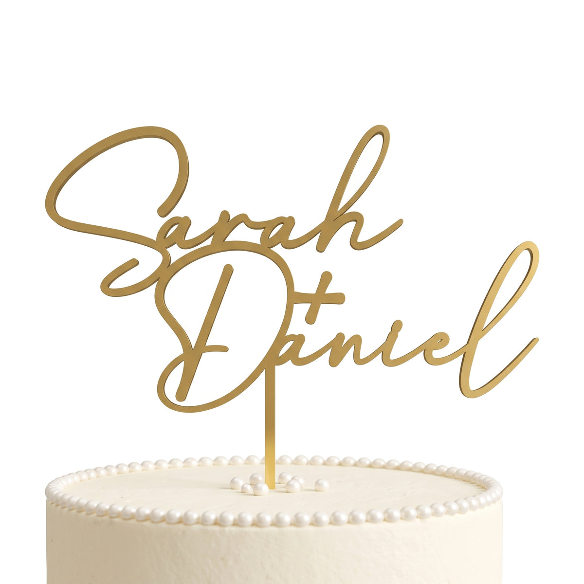 Hochzeit Cake Topper Namenspaar mit Datum Hauptbild
