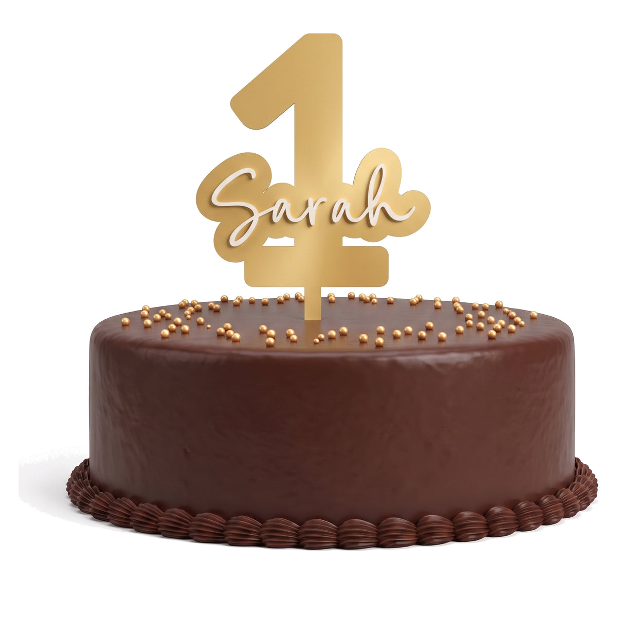 Geburtstag Cake Topper Zahl mit Name Hauptbild