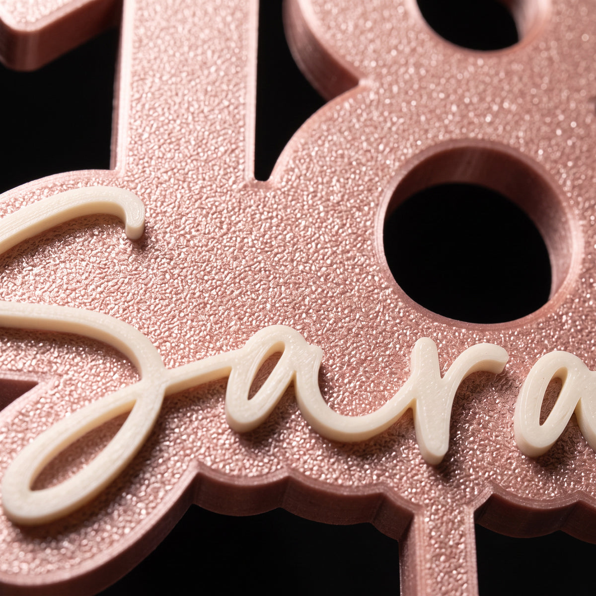Geburtstag Cake Topper Zahl mit Name Makro