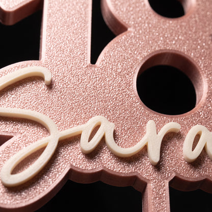 Geburtstag Cake Topper Zahl mit Name Makro
