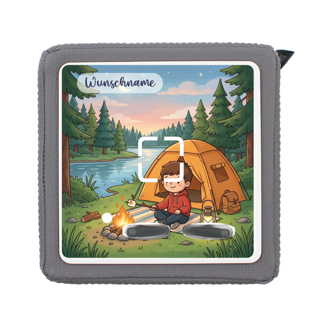 Toniebox 1 Schutzfolie Camping Junge mit Wunschname