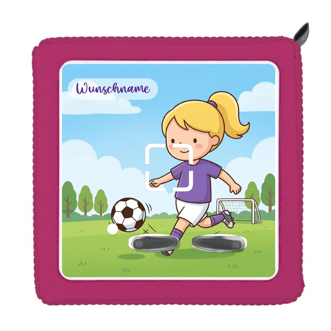 Toniebox 1 Schutzfolie Fußball Mädchen mit Wunschname