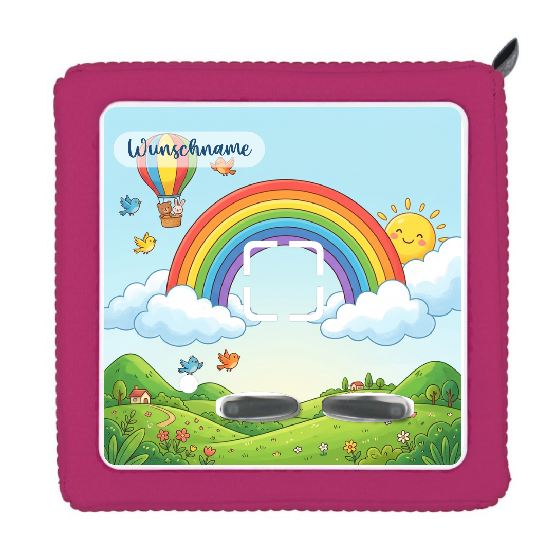 Toniebox 1 Schutzfolie Regenbogen Sonne mit Wunschname