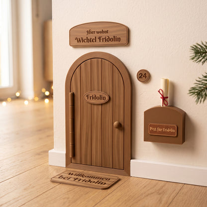 Wichteltür personalisiert WK Holz Szene 1600