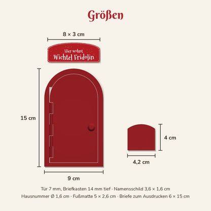 Wichteltür personalisiert WK Masse 1600