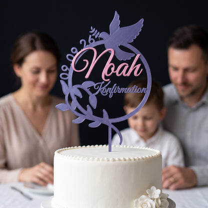 Konfirmation Firmung Cake Topper Name erhaben Personenbild