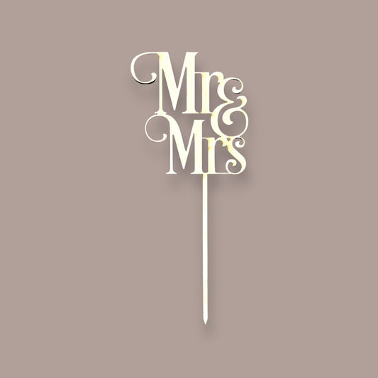 CAKE TOPPER - HOCHZEIT TORTENAUFSATZ - MR & MRS - Happy Bumblebee Store