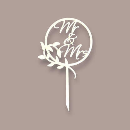 CAKE TOPPER - HOCHZEIT TORTENAUFSATZ - MR & MRS - Happy Bumblebee Store