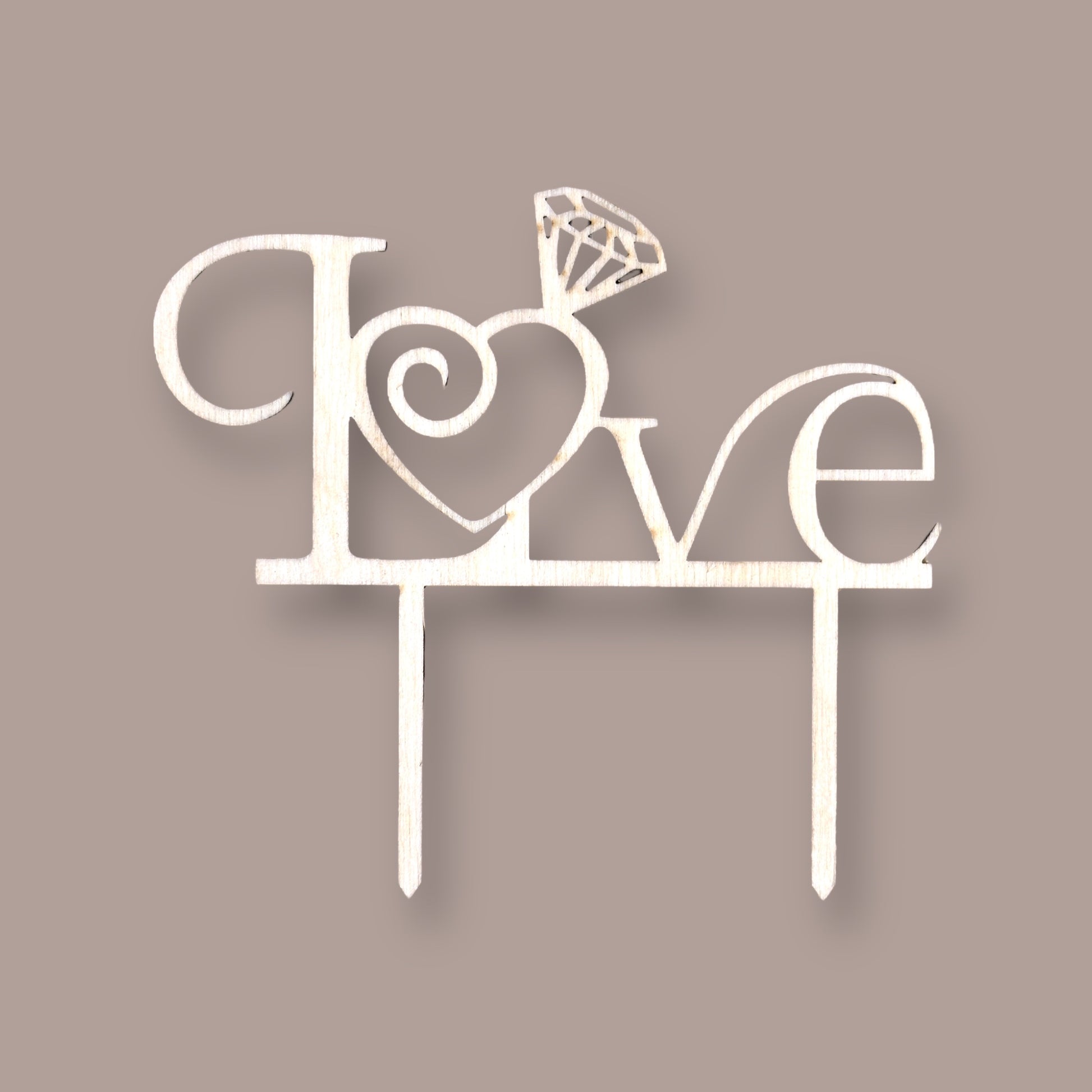 CAKE TOPPER - HOCHZEIT TORTENAUFSATZ - LOVE - Happy Bumblebee Store