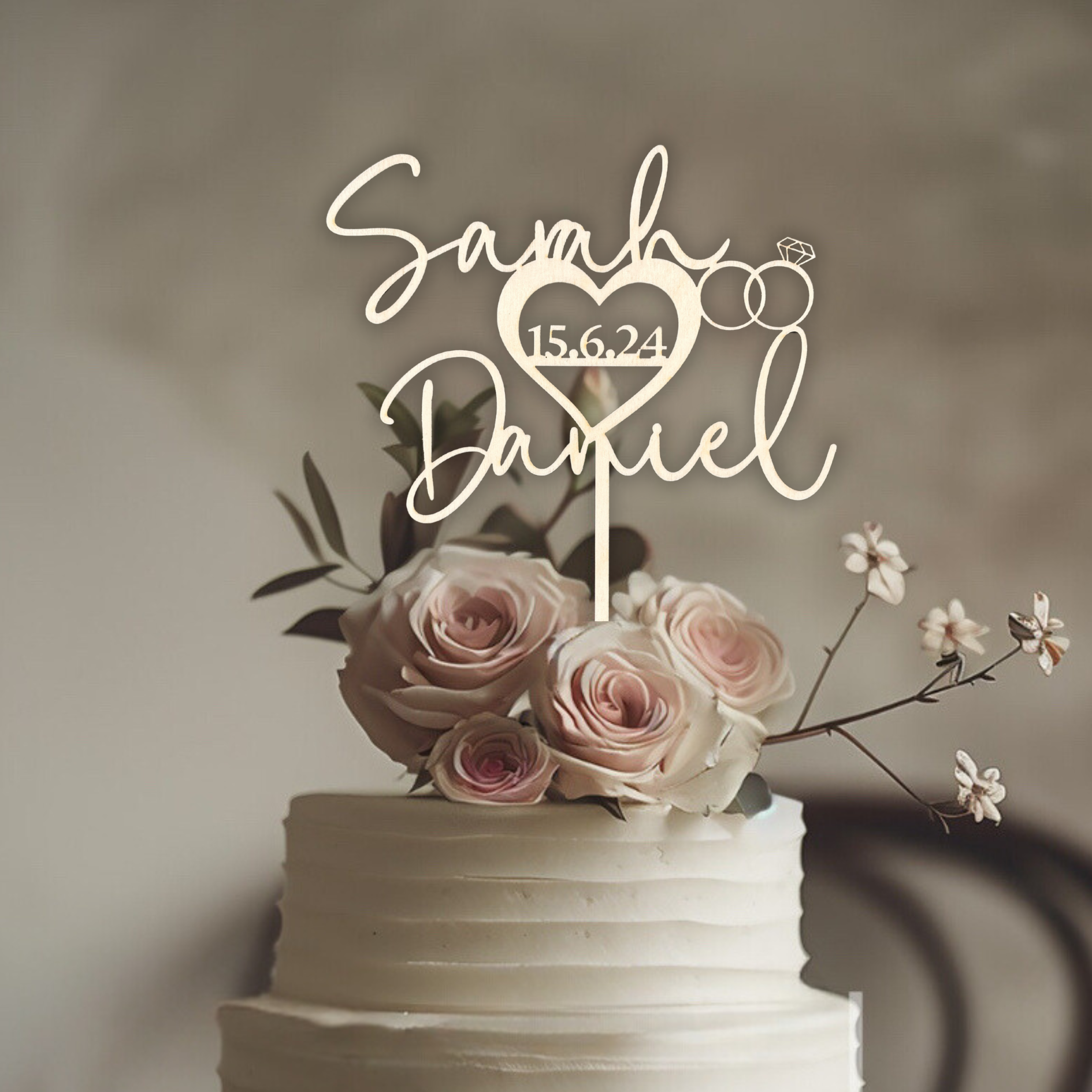 cake topper hochzeit personalisiert deko hochzeitstorte tortendeko tortenstecker