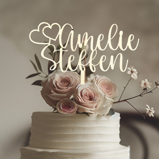 cake topper hochzeit personalisiert deko hochzeitstorte tortendeko tortenstecker