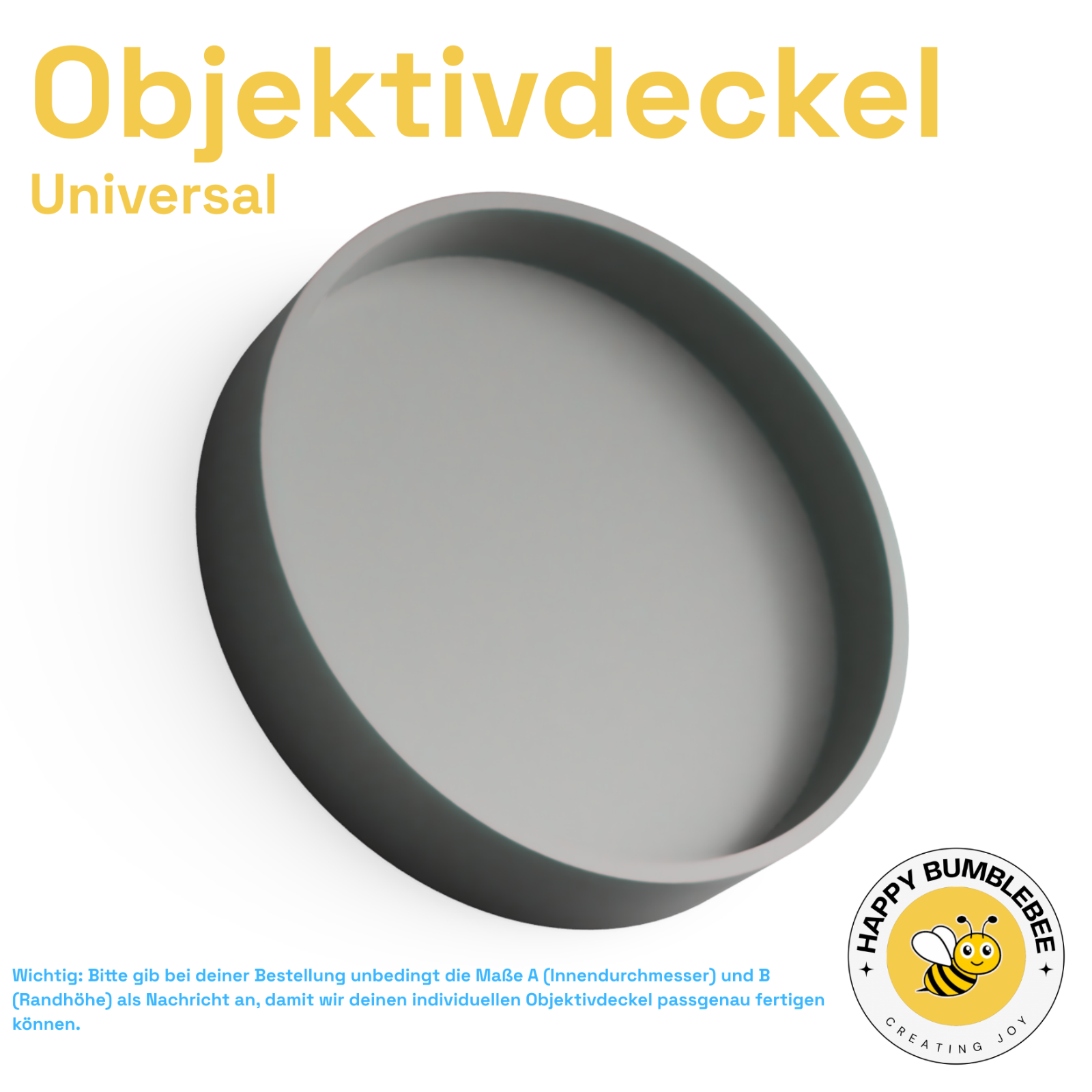 Universal Objektivdeckel personalisierbar
