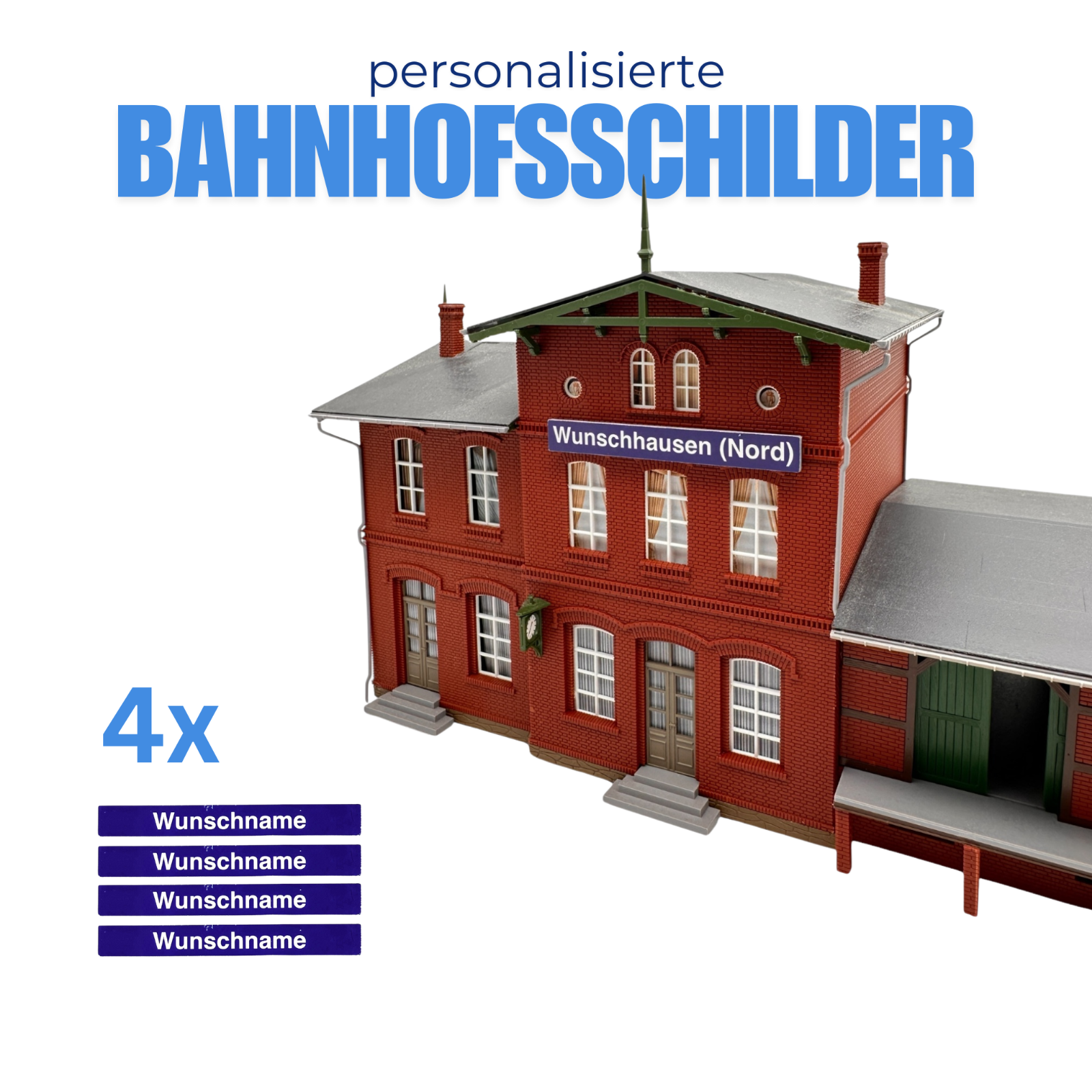 Bahnhofsschild Personalisiert H0